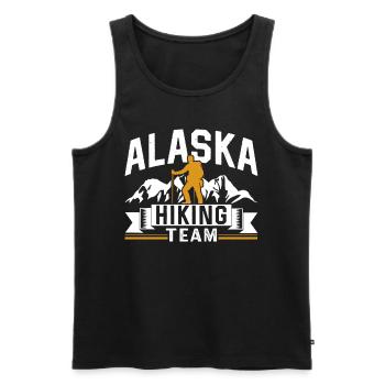 Alaska Hiking Team Hikers Hiking Hike - Men's Premium Organic Tank Top - black - Front - Michal (187cm)