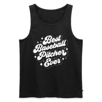Bester Baseball Pitcher Aller Zeiten Werfer Hobby - Männer Premium Bio Tank Top - Schwarz - Vorne - AI Model Male 178 light (178cm)
