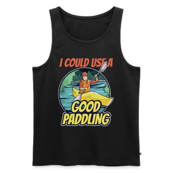 Ich Könnte Ein Gutes Paddeln Gebrauchen Kayak - Männer Premium Bio Tank Top - Schwarz - Vorne - Michal (187cm)