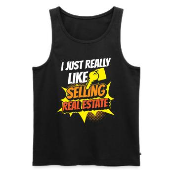 Ich Mag Es Einfach Immobilien Zu Verkaufen Makler - Männer Premium Bio Tank Top - Schwarz - Vorne - Michal (187cm)