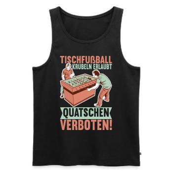 Tischfussball Tischkicker - Männer Premium Bio Tank Top - Schwarz - Vorne - AI Model Male 178 light (178cm)