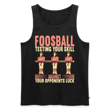 Tischfussball Tischkicker - Männer Premium Bio Tank Top - Schwarz - Vorne - AI Model Male 178 light (178cm)