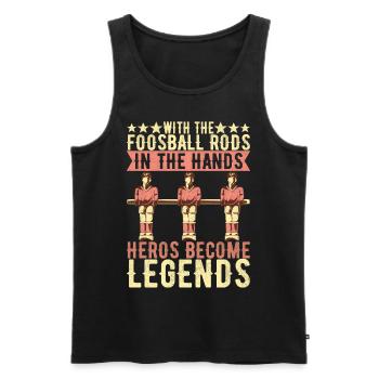Tischfussball Tischkicker - Männer Premium Bio Tank Top - Schwarz - Vorne - AI Model Male 178 light (178cm)