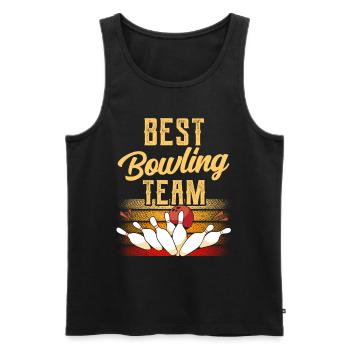 Best Bowling Team Hobby Team Bowling Bowler - Men's Premium Organic Tank Top - black - Front - AI Model Male 178 light (178cm)