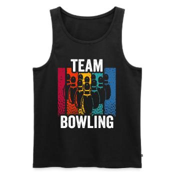 Team Bowling Hobby Mannschaft Bowler - Männer Premium Bio Tank Top - Schwarz - Vorne - AI Model Male 178 light (178cm)