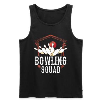 Bowling Squad Mannschaft Bowler Hobby Team - Männer Premium Bio Tank Top - Schwarz - Vorne - AI Model Male 178 light (178cm)