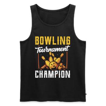 Bowling Turnier Meister Team Bowler Mannschaft - Männer Premium Bio Tank Top - Schwarz - Vorne - AI Model Male 178 light (178cm)