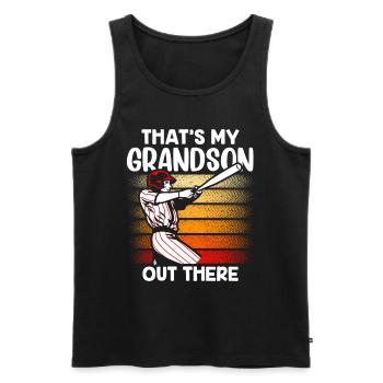 Das Ist Mein Enkel Da Draußen Beim Baseball Sport - Männer Premium Bio Tank Top - Schwarz - Vorne - Michal (187cm)