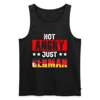 Not angry only German Germany's voice - Men's Premium Organic Tank Top - black - Front - Michal (187cm)