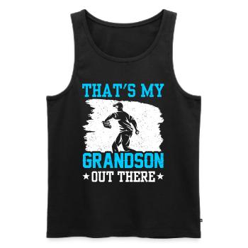 This is my grandson out there playing baseball - Men's Premium Organic Tank Top - black - Front - AI Model Male 178 light (178cm)