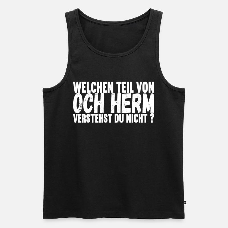 Aachener Slang - Männer Premium Bio Tank Top - Schwarz