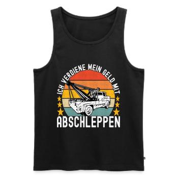 Abschleppwagen Abschleppdienst - Männer Premium Bio Tank Top - Schwarz - Vorne - Michal (187cm)