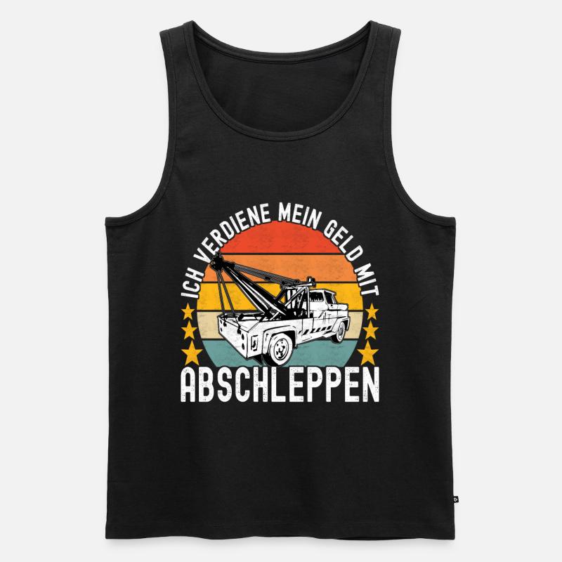 Abschleppwagen Abschleppdienst - Männer Premium Bio Tank Top - Schwarz