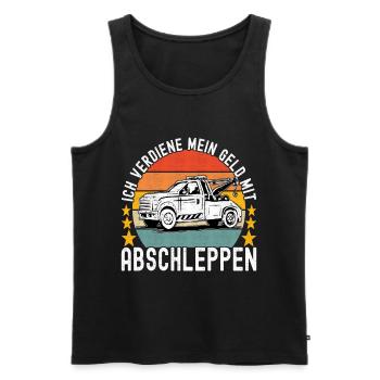 Abschleppwagen Abschleppdienst - Männer Premium Bio Tank Top - Schwarz - Vorne - AI Model Male 178 light (178cm)