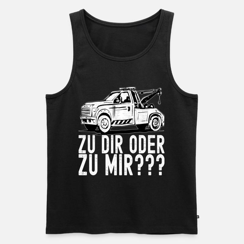 Abschleppwagen Abschleppdienst - Männer Premium Bio Tank Top - Schwarz