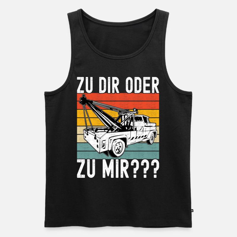 Abschleppwagen Abschleppdienst - Männer Premium Bio Tank Top - Schwarz