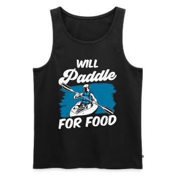 Paddeln Für Essen Kajak Kajakfahren Kayak Hobby - Männer Premium Bio Tank Top - Schwarz - Vorne - Michal (187cm)