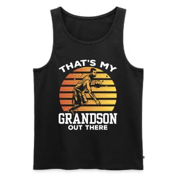 Das Ist Mein Enkel Da Draußen Beim Basketball - Männer Premium Bio Tank Top - Schwarz - Vorne - Michal (187cm)
