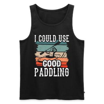 Ich Könnte Ein Gutes Paddeln Gebrauchen Kayak - Männer Premium Bio Tank Top - Schwarz - Vorne - Michal (187cm)