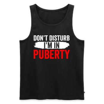 Bitte Nicht Stören: Ich Bin In Der Pubertät - Männer Premium Bio Tank Top - Schwarz - Vorne - AI Model Male 178 light (178cm)