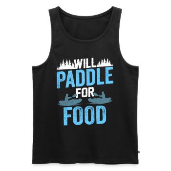 Paddeln Für Essen Kajakfahren Kajak Kayak Hobby - Männer Premium Bio Tank Top - Schwarz - Vorne - Michal (187cm)