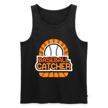 Baseball Catcher Baseball Catcher Player Hobby - Men's Premium Organic Tank Top - black - Front - AI Model Male 178 light (178cm)