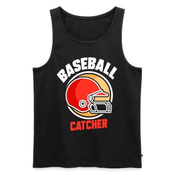 Baseball Catcher Baseball Catcher Hobby Player - Men's Premium Organic Tank Top - black - Front - AI Model Male 178 light (178cm)