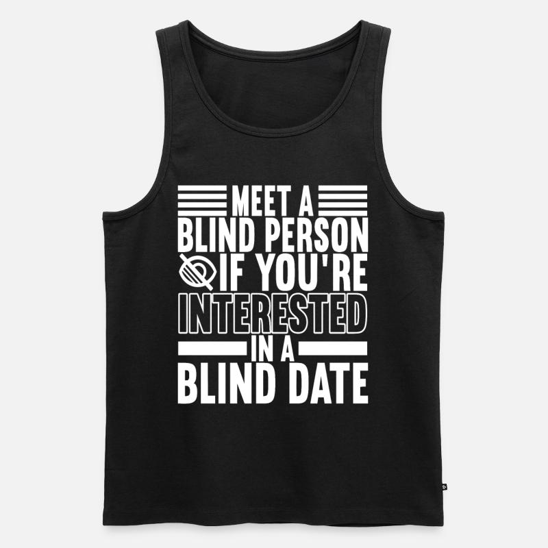 Blind Sehbehinderung - Männer Premium Bio Tank Top - Schwarz