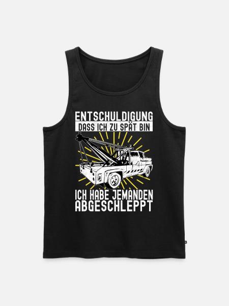 Abschleppwagen Abschleppdienst - Männer Premium Bio Tank Top - Schwarz
