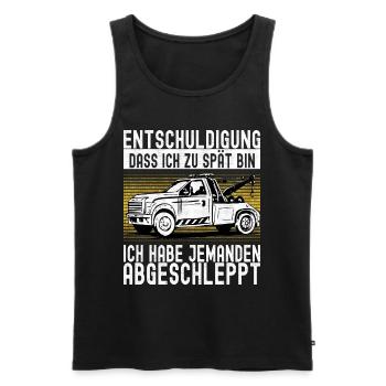 Abschleppwagen Abschleppdienst - Männer Premium Bio Tank Top - Schwarz - Vorne - AI Model Male 178 light (178cm)