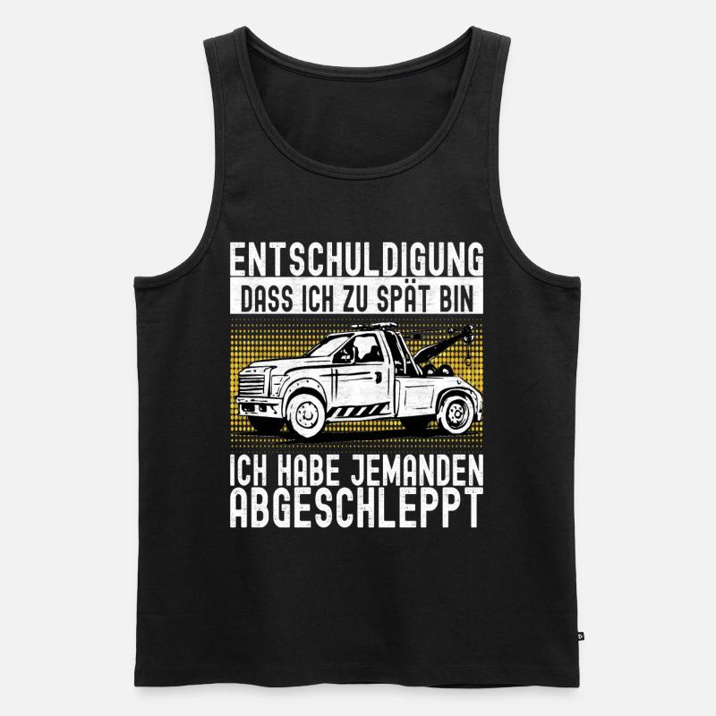 Abschleppwagen Abschleppdienst - Männer Premium Bio Tank Top - Schwarz