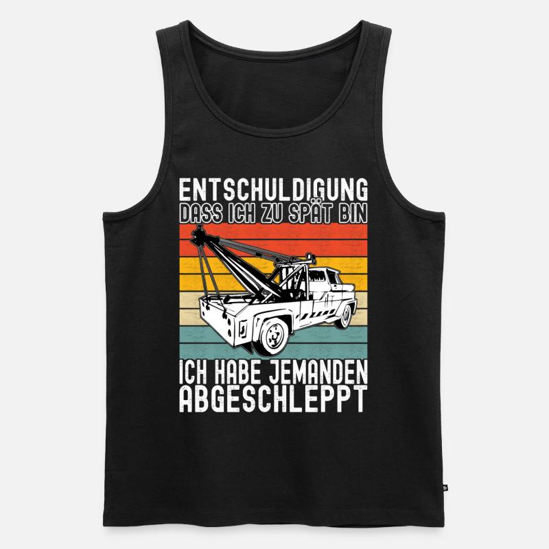 Abschleppwagen Abschleppdienst - Männer Premium Bio Tank Top - Schwarz