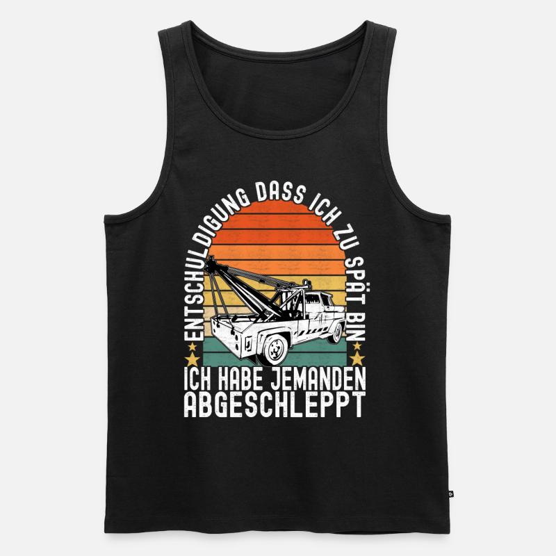 Abschleppwagen Abschleppdienst - Männer Premium Bio Tank Top - Schwarz