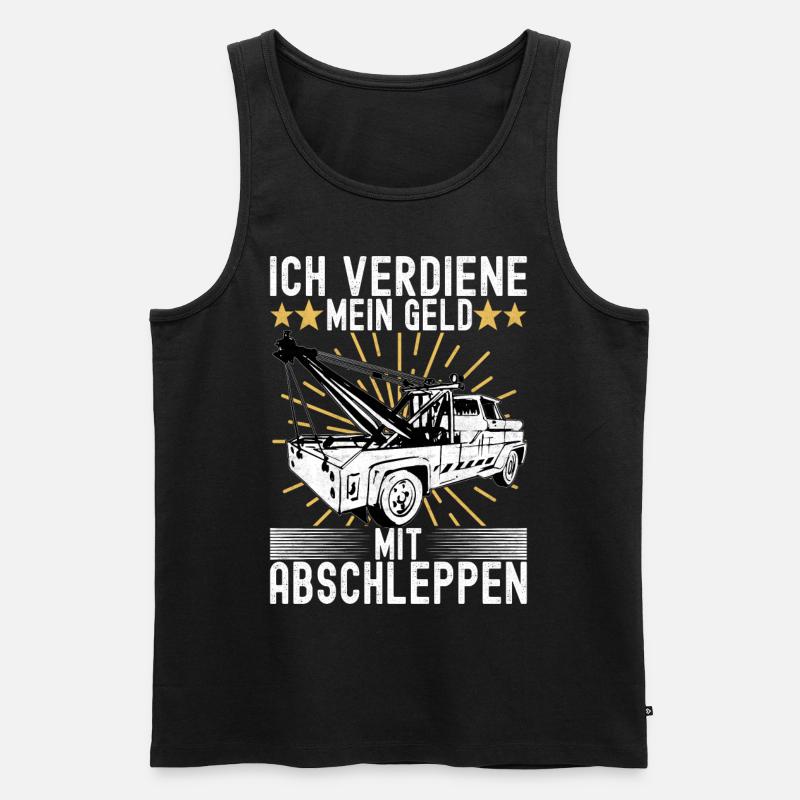 Abschleppwagen Abschleppdienst - Männer Premium Bio Tank Top - Schwarz