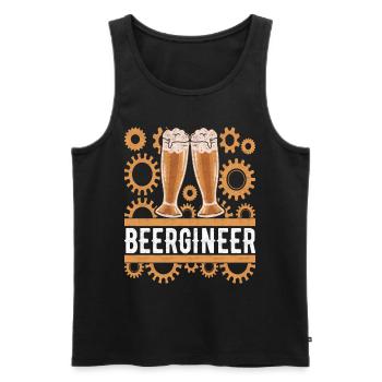 Beer brewers Beer brewing - Men's Premium Organic Tank Top - black - Front - AI Model Male 178 light (178cm)
