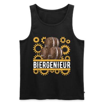 Beer brewers Beer brewing - Men's Premium Organic Tank Top - black - Front - AI Model Male 178 light (178cm)