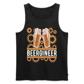 Beer brewers Beer brewing - Men's Premium Organic Tank Top - black - Front - AI Model Male 178 light (178cm)