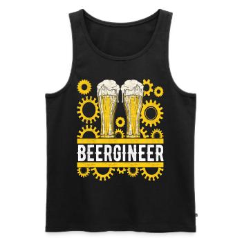 Beer brewers Beer brewing - Men's Premium Organic Tank Top - black - Front - AI Model Male 178 light (178cm)