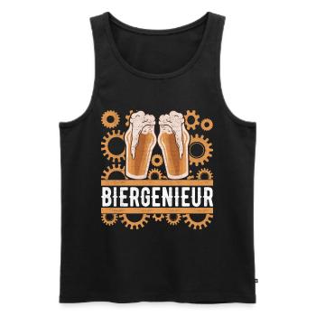 Beer brewers Beer brewing - Men's Premium Organic Tank Top - black - Front - AI Model Male 178 light (178cm)