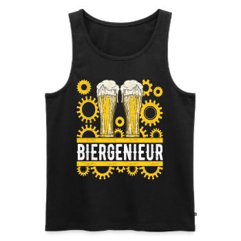 Beer brewers Beer brewing - Men's Premium Organic Tank Top - black - Front - AI Model Male 178 light (178cm)