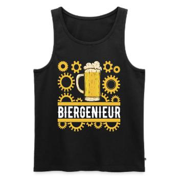 Beer brewers Beer brewing - Men's Premium Organic Tank Top - black - Front - AI Model Male 178 light (178cm)