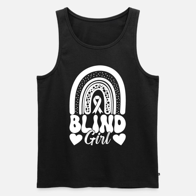 Blind Sehbehinderung - Männer Premium Bio Tank Top - Schwarz