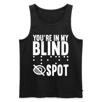 Blind visual impairment - Men's Premium Organic Tank Top - black - Front - AI Model Male 178 light (178cm)