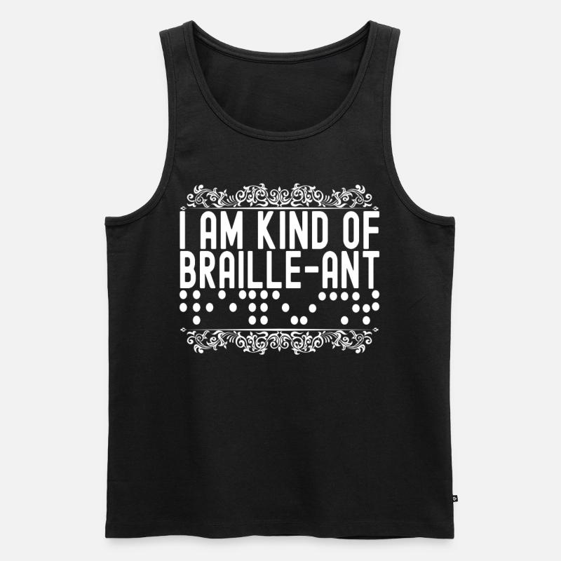 Blind Sehbehinderung - Männer Premium Bio Tank Top - Schwarz