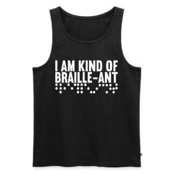 Blind visual impairment - Men's Premium Organic Tank Top - black - Front - AI Model Male 178 light (178cm)