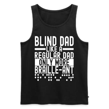 Blind visual impairment - Men's Premium Organic Tank Top - black - Front - AI Model Male 178 light (178cm)