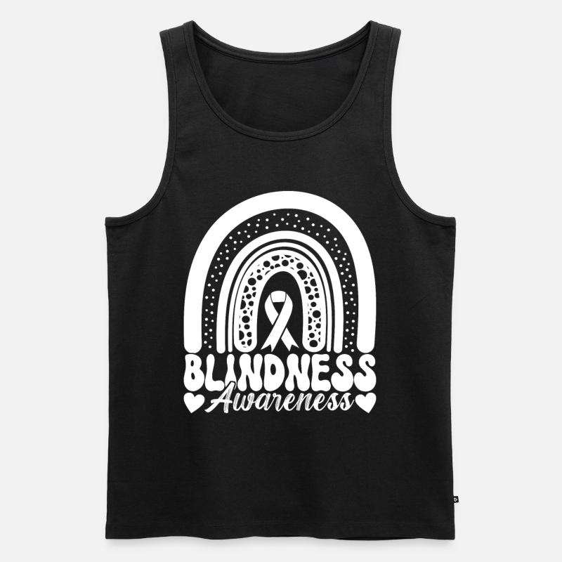 Blind Sehbehinderung - Männer Premium Bio Tank Top - Schwarz