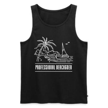 Professional Beachgoer Holiday Beach Beach - Men's Premium Organic Tank Top - black - Front - Michal (187cm)