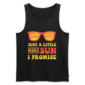 Juste un peu plus de plage promise au soleil - Débardeur bio Premium Homme - noir - Devant - AI Model Male 178 light (178cm)
