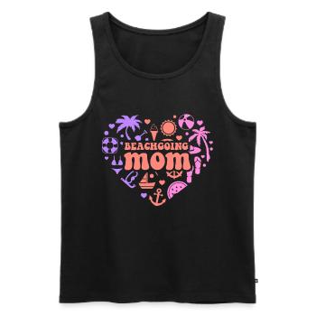 Beach visit Mother Beach Beach holiday Beach - Men's Premium Organic Tank Top - black - Front - AI Model Male 178 light (178cm)